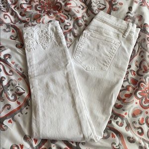 🐚 LOFT high waist skinny crop jeans